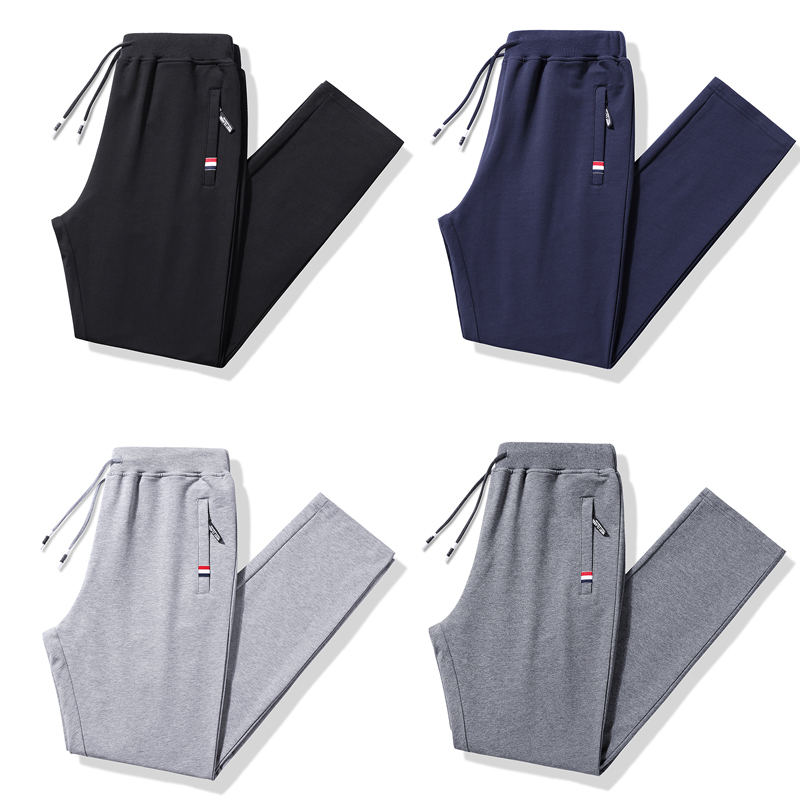 

2021 New Trousers of Men with Pants Sporty Bottoms Thin Sweatpants Jogging Gyms Men's Lane 8xl K340 19IY, Black