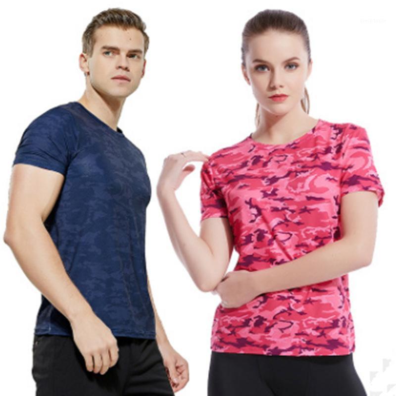 

Couples Outdoor Camouflage Quick-drying T-shirt Men's Crew Neck Short-sleeved Top Sweat Absorbing Breathable T-shirts Running Sp1, Men s carbon ash