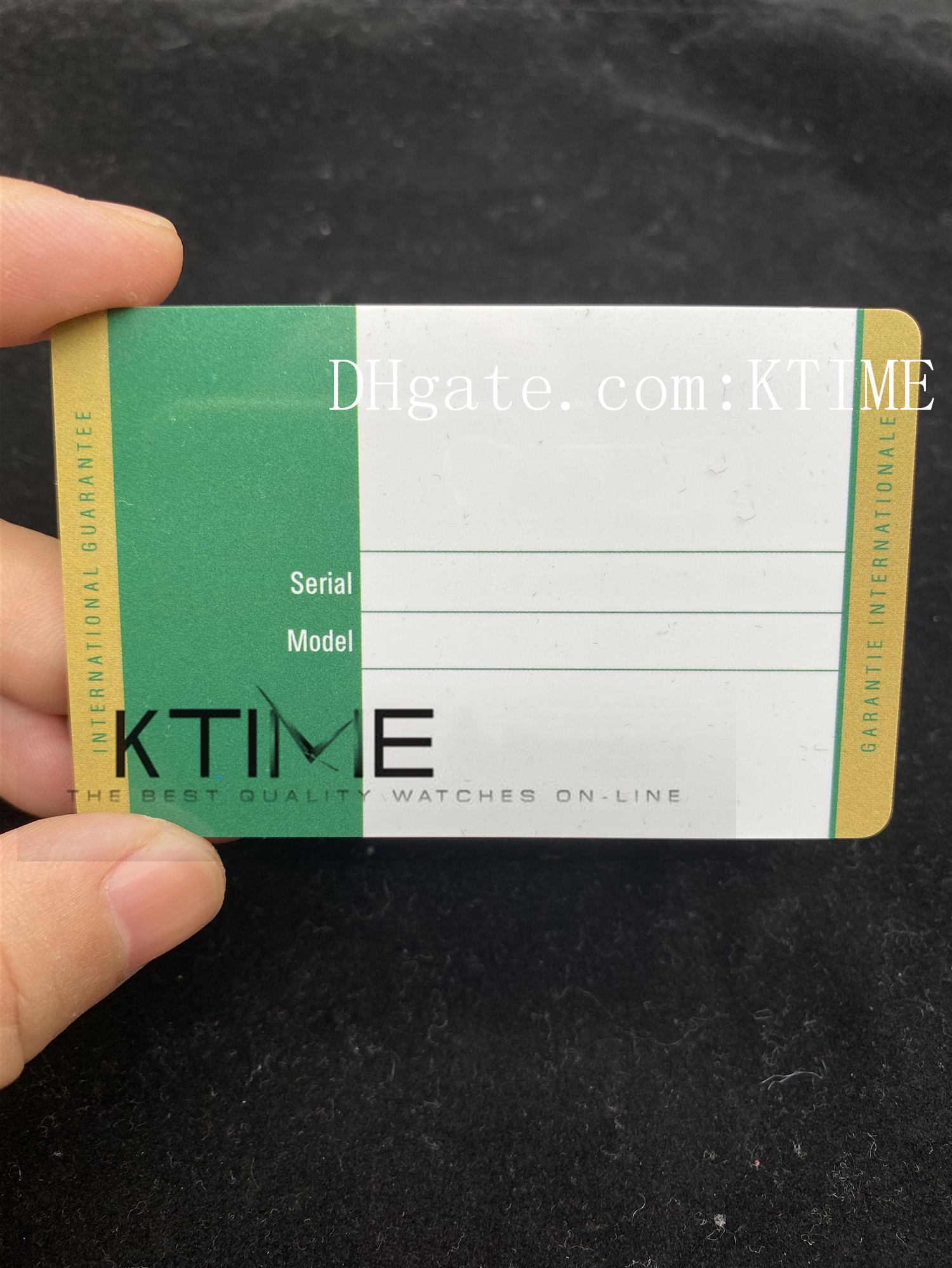 

Green Security Warranty Card Custom Print Model Serial Number On Guarantee Card Watch For Rolex Watches Tags, Black;blue