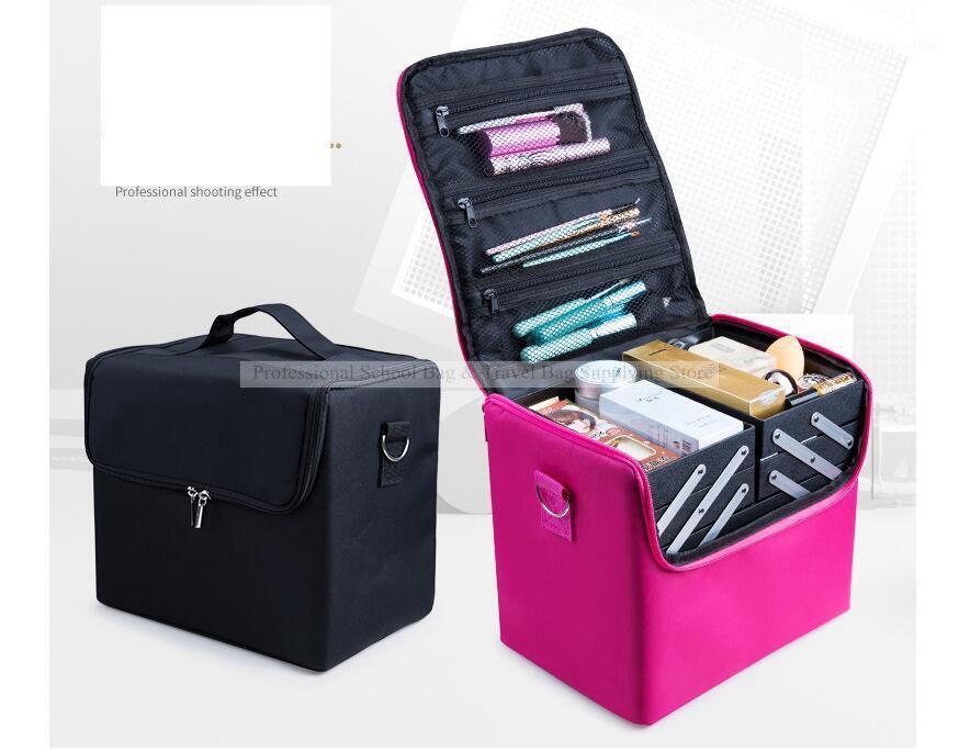 

Women Cosmetic Makeup Case Large Capacity Travel Multilayer Cosmetic Bag Case Beauty Salon Tattoos Nail Art Tool Bin Storage Box1, Purple