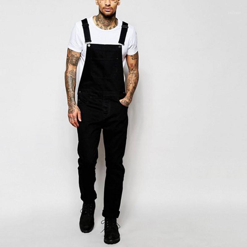 

Mens Pocket Jeans Hombre Overall Jumpsuit Streetwear Overall Suspender Pantalones Hombre Jeans Para Kot Pantolon1, Black