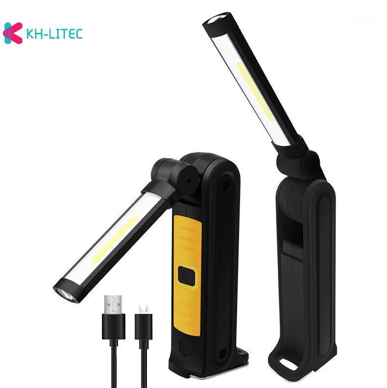 

USB Rechargeable COB LED work light Inspection Light 4 modes magnet Portable Lamp Camping Hanging Lantern torch1