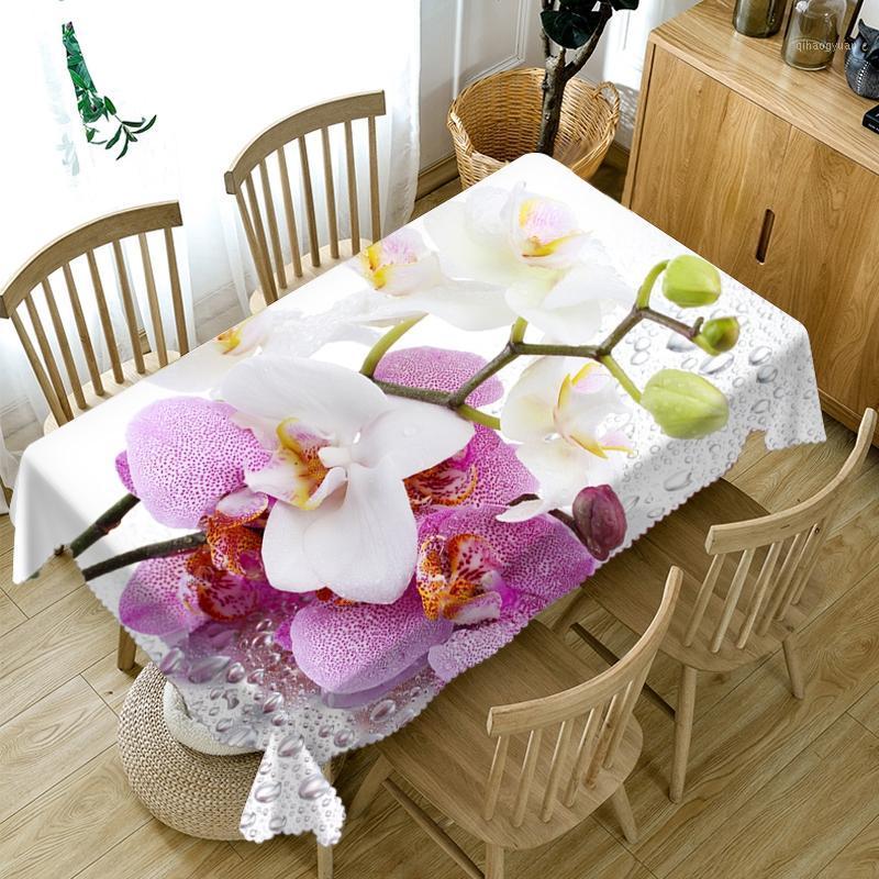 

Customizable 3D Colorful Flower Tablecloth Dustproof Washable Cloth Thicken Rectangular and Round Table Cloth for Wedding1, Style b