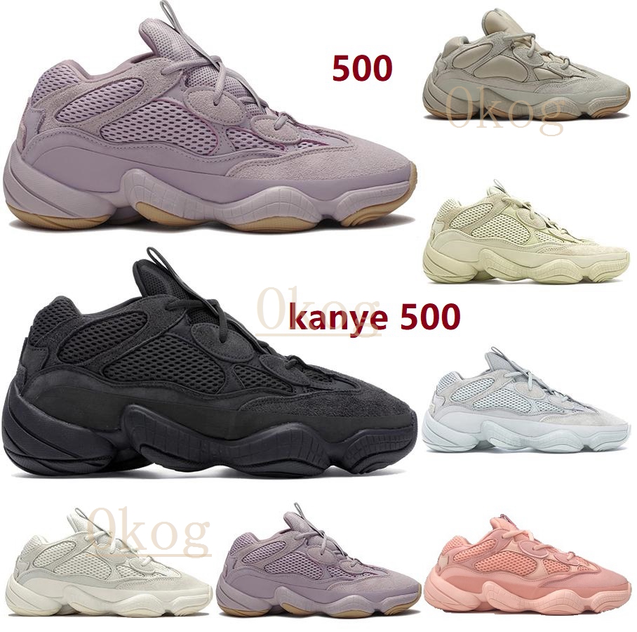 

Desert rat 500 blush bone white running Shoes mens pink womens moon yellow Soft vision stone Kanye West Sport runner sneakers boots 2#, 500 pink