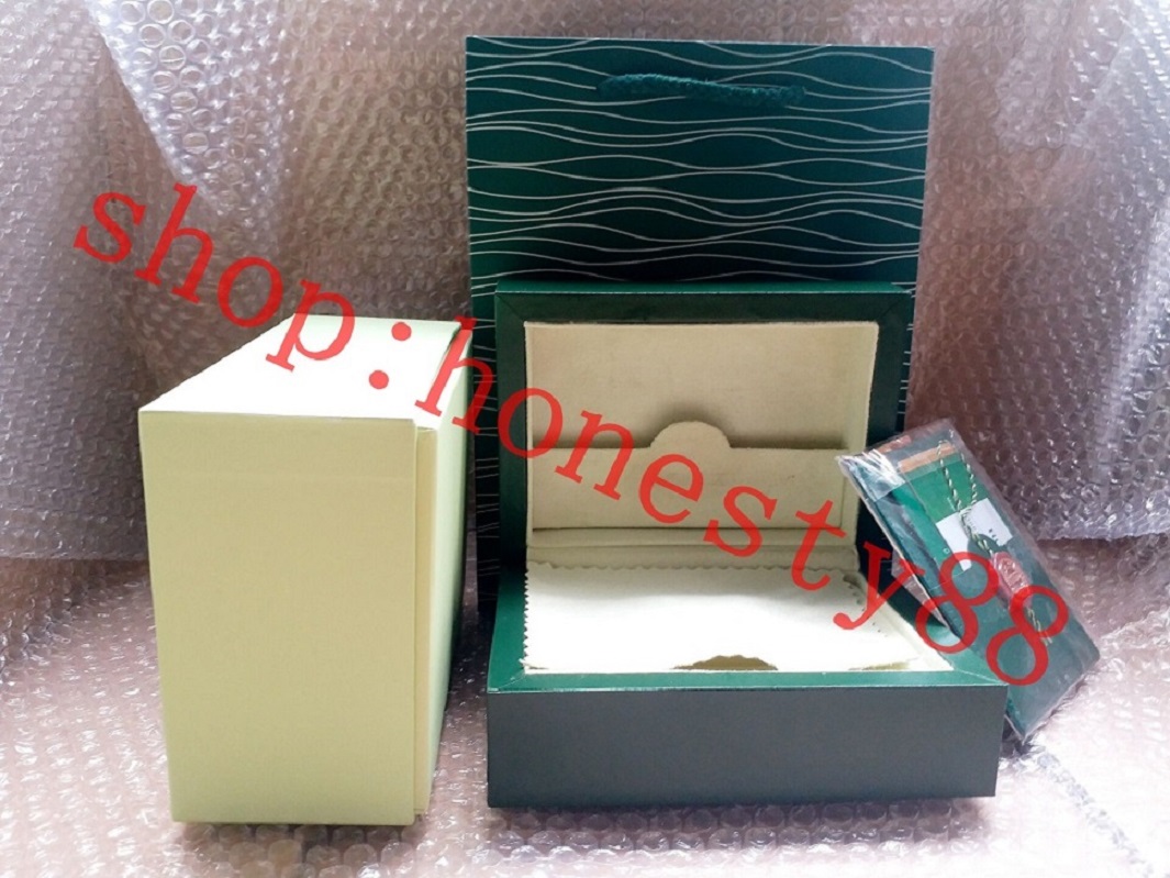 

Top Luxury Watch Green Box Papers Gift Watches Boxes Leather bag Card 0.8KG For Rolex Watch Box mens watch box 03, Black;blue