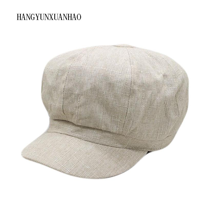 

Berets HANGYUNXUANHAO 2021 Retro Women Beret Winter Hats For Octagonal Hat Men Woman Vintage Flat Top, Brown