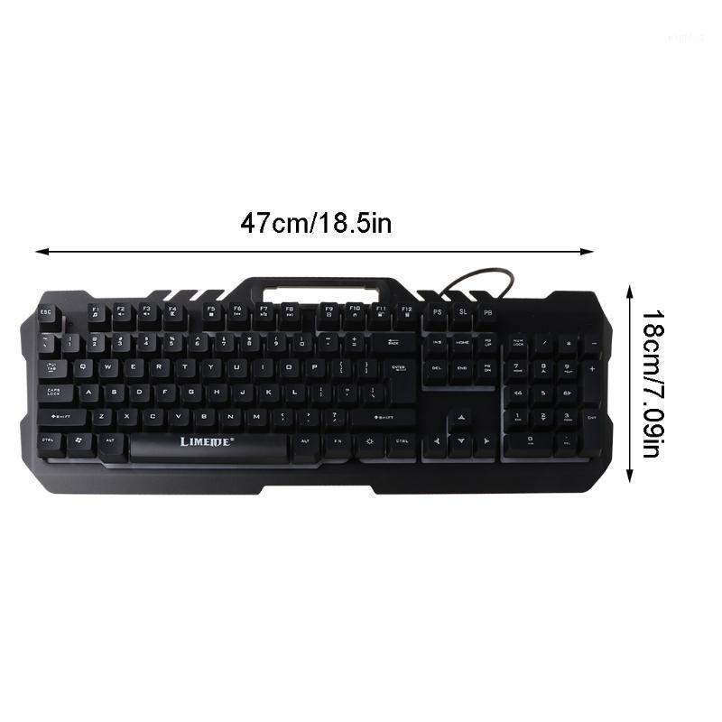 

Computer Wired Gaming Keyboard and Mouse Combo Set LED Light Mechanical Feel H05B1