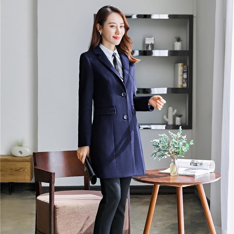 

Fashion Women Winter Coat Ladies Outerwear Clothes Long Female Overcoat Nave Blue, Black