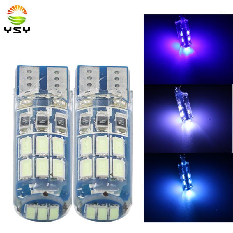 

YSY 200x NEW Car T10 4014 15 LED Bulb W5W 194 White Silicone 15SMD Car Interior Bulb/License Plate Light Reading light Ice Blue1, As pic