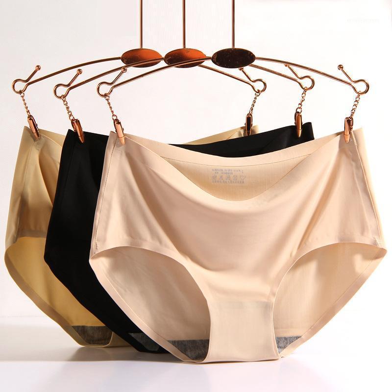 

Underwear women ice silk non-trace breathable high waist sexy Briefs triangle female Comfort Intimates ping K8101, 1 pc random color