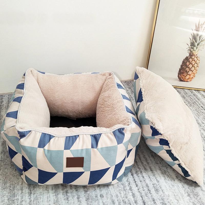 

Pet Cat Bed Nest Deep Sleeping Kennels Winter Warming Thicken Soft Pet Cat House for Small Cats Cozy Kitten Bed Cave Basket Bags