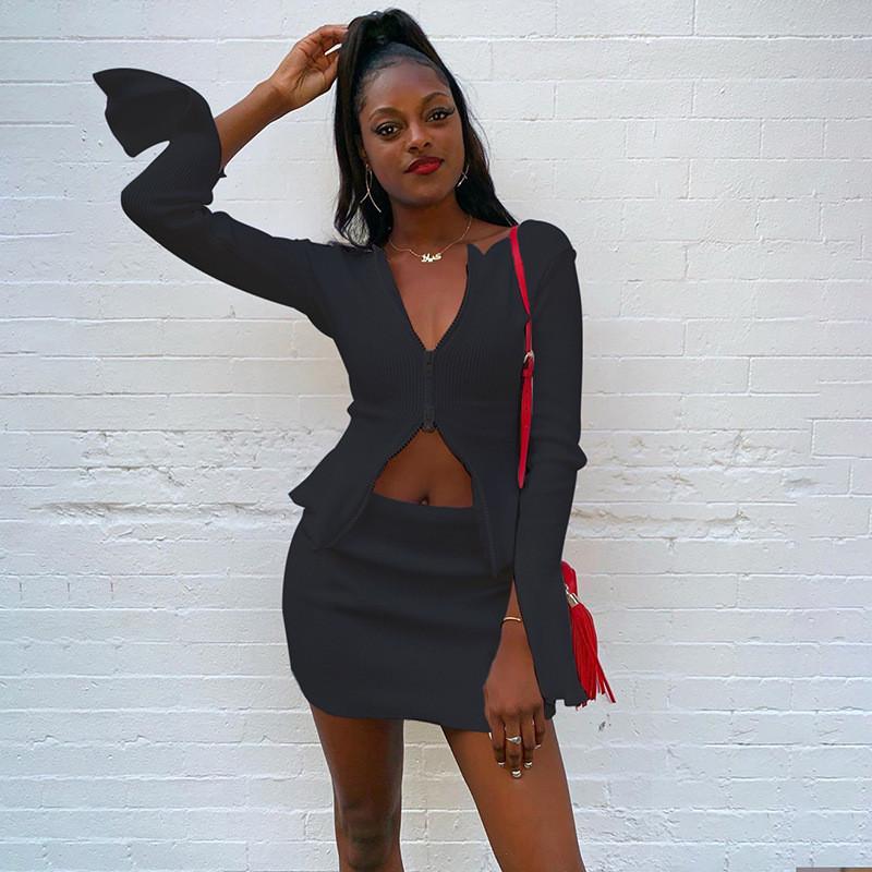 

Long Sleeve Chic Cutout Top T Shirt Casual Stretch T-shirt 2020 Summer And Spring Side Collar Navel Exposed Stretch Tights #g2, Black