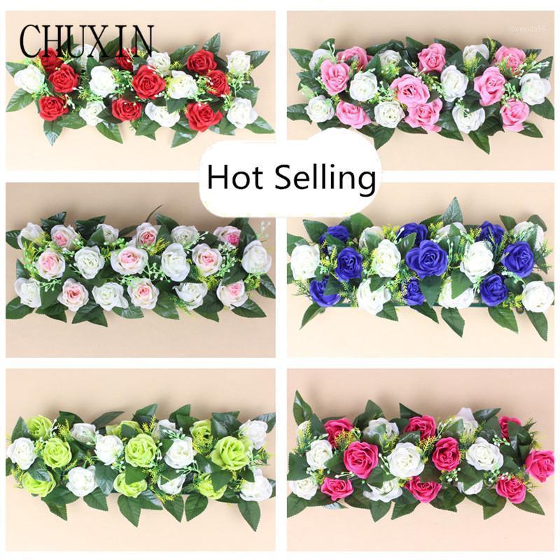 

European simulation rose row wedding road guide arch decorative fake flowers opening ceremony studio props dress up flowers1