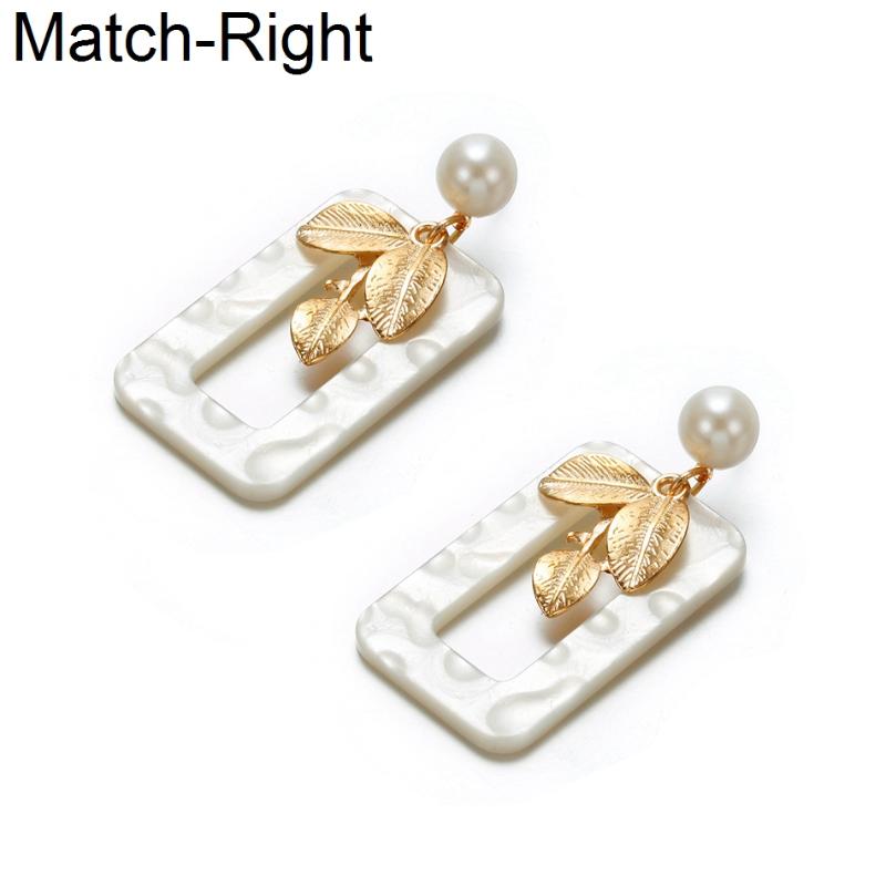 

Match-Right Women Long Dangle Trendy Earrings For Women Statement Acrylic Pearl Drop Earrings Pendant Female Jewelry NR204