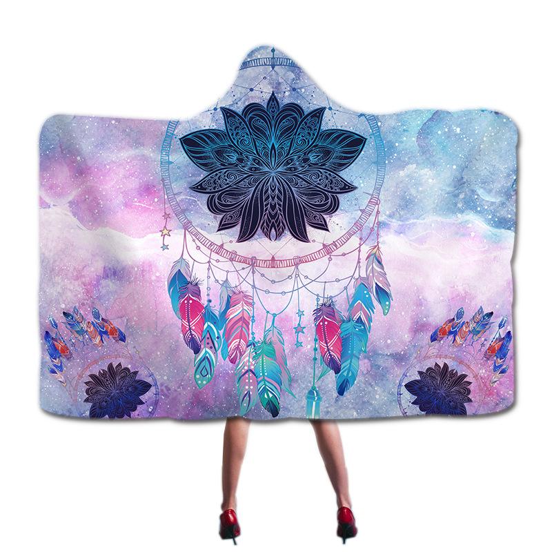 

Animals Tiger Hooded Blanket Portable Winter Wearable Microfiber Hoodie Blanket Cloak Blankets Sofa Bed Throw