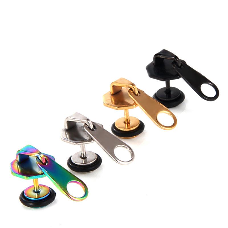 

Fashion Personality Cool Zipper Stud Earrings for Women Punk Rock Style Earring Girl Unique Funny Party Halloween Jewelry 2020