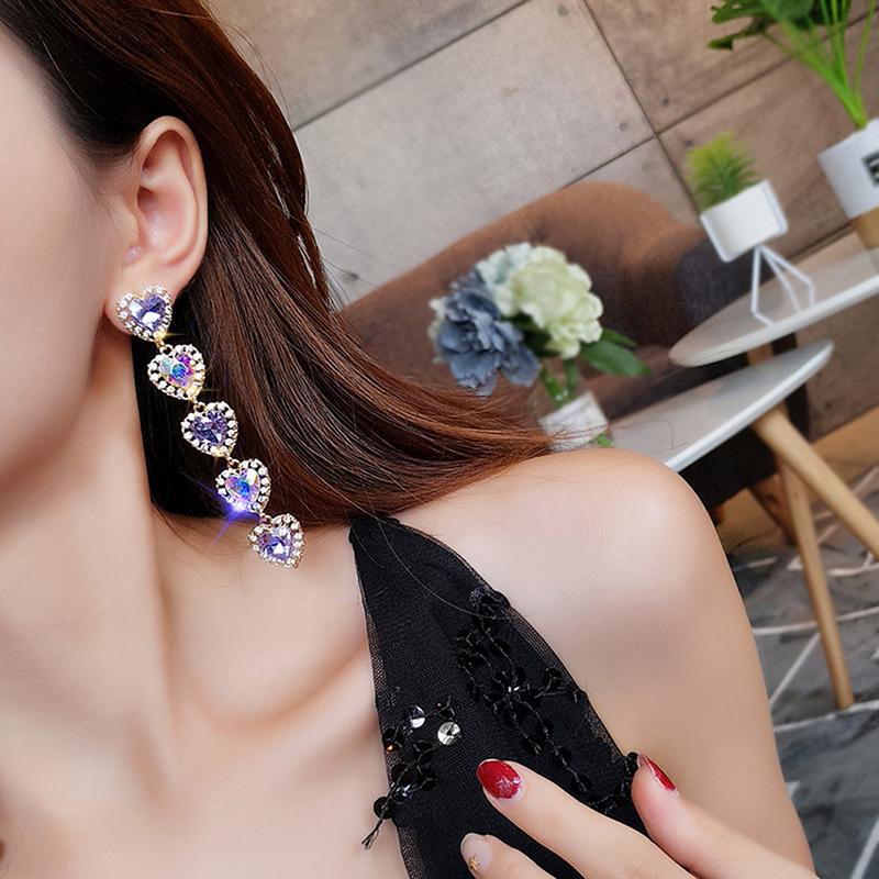 

Korean Trend Heart-shaped Pendant Fashion Stud Earrings Prevent Allergy Exquisite Imitation Pearl Tassel Earrings