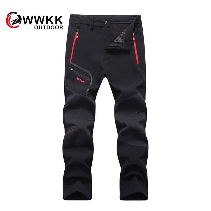 

Polar Fleece Couple's Trousers Hiking Pants 3D Knee Cutting Professional Outdoor Enthusiasts Pocket Colorful Zipper Exquisite, Men dark blue