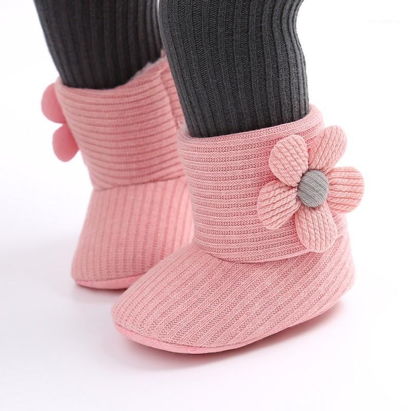 

Baby Girls Autumn Winter First Walker Boots Cute Sweet Flower Boots Toddler Soft Soled Super Keep Warm Baby Girls1, Pink
