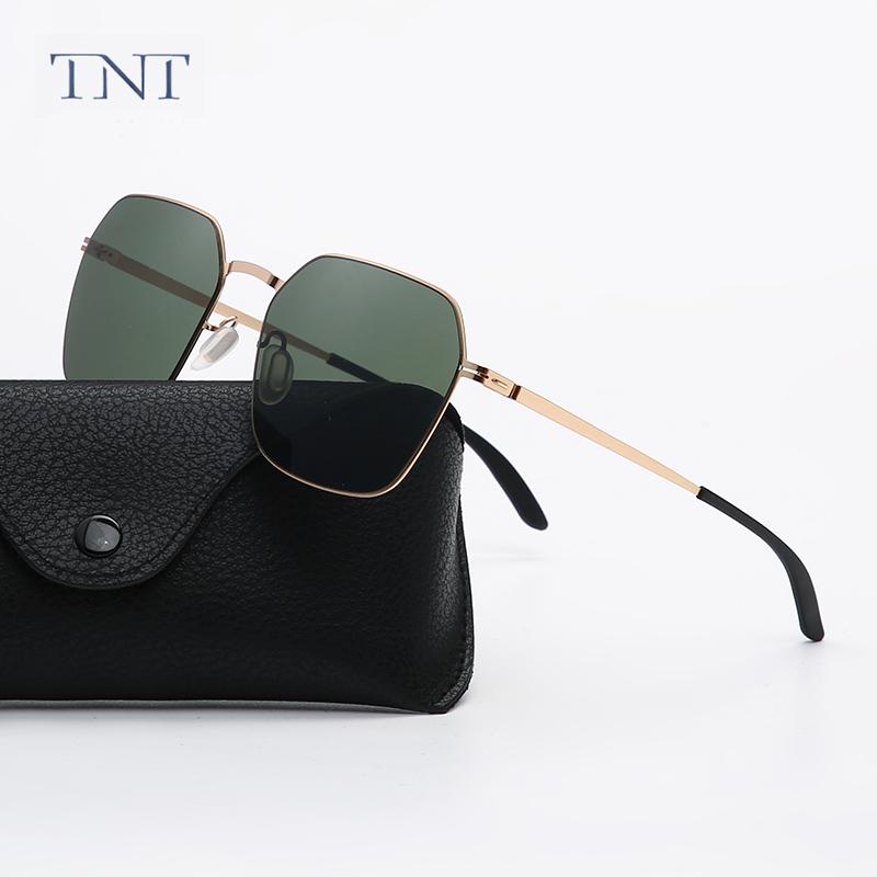 

TNT Hexagon Steel Sunglasses Women Retro Brand Design Classic Sun Glasses For WomenLuxury Ladies Sunglasses Mirror Female Oculos