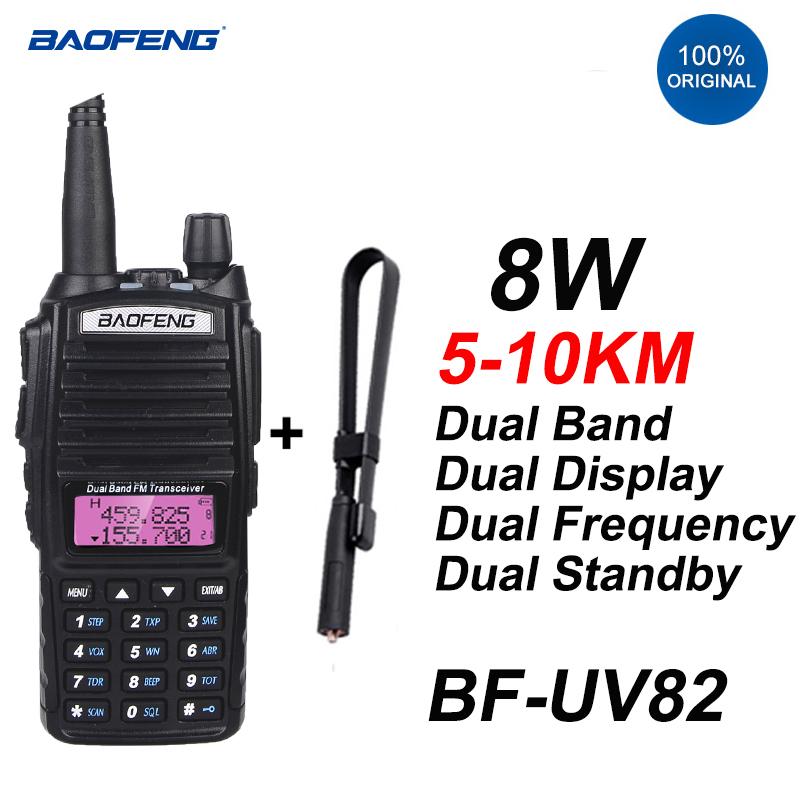 

2021 BAOFENG UV82 Powerful 8WaTwo Way Radio Dual Band Long Range Handheld Walkie Talkie 10km Transceiver UV-82 Baofeng Radios