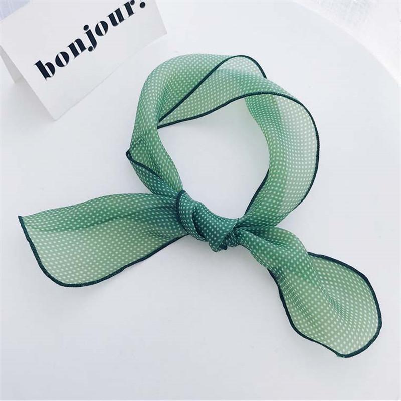 

2021 new hijab scarf women bandana silk scarf foulard femme hair Versatile Frivolous Dot Small silk Small kerchief