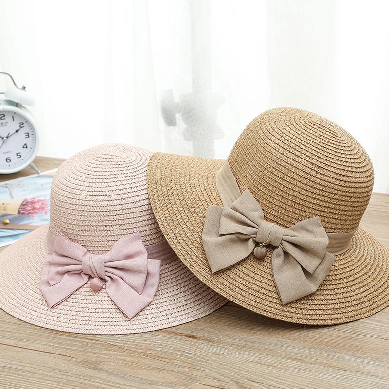 

Women Butterfly Pendeloque Cut Sandy Beach Sun Hat Will Eaves On Vacation Leisure Straw Hat, White