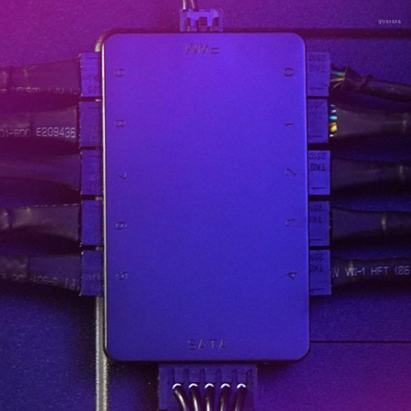 

4 Pin PWM Fan Hub Caring Computers SATA Powered 10 Ports Offices Supplies for PC Computer Case Chasis Cooling Fan1