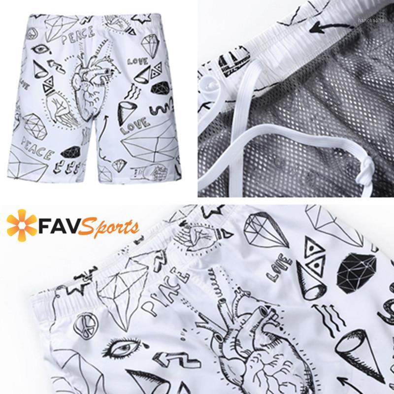 

2020 Surfing Shorts Mens Quick Dry Printed Beach Swimming Pants Summer Bathing suits Trunks For Surf Board1