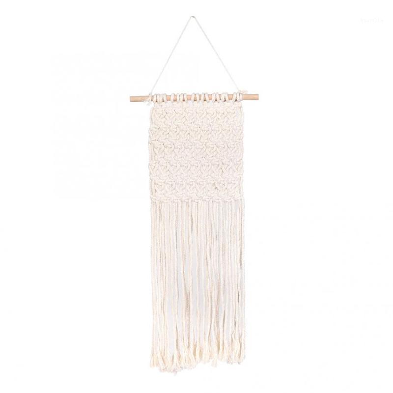 

Cikonielf Hand Woven Cotton Rope Hanging Decor Tassel Tapestry Bohemian Wall Ornament Macrame Makramee Wall hanging1