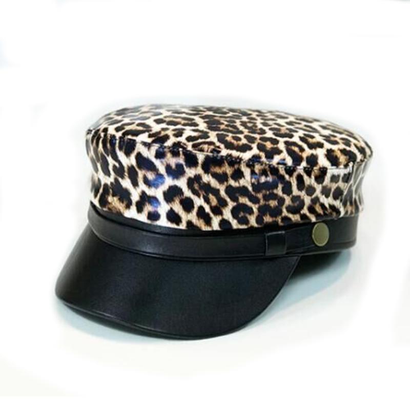 

Pu Leather Beret Hats For Women Winter Flat Cap Female Boina Feminina Fashion Autumn Winter Beret Cap Bone Gorras Painter, Black