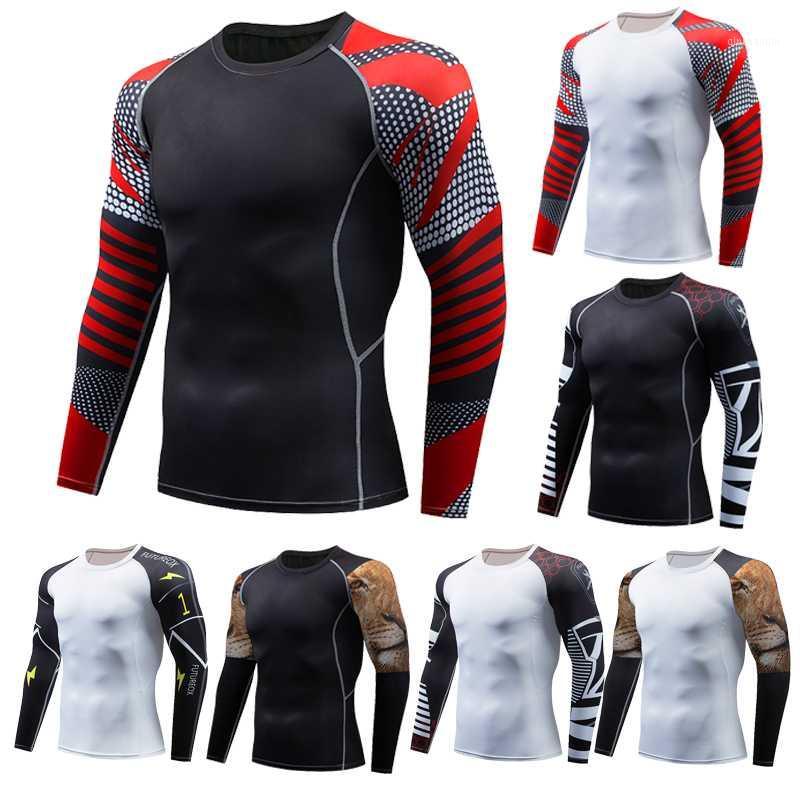 

New Men Sports Tights Men' Long Sleeve Sports Men' Fitness T-shirt Quick-drying Super Strong Elastic Fitness clothes1, Picture color
