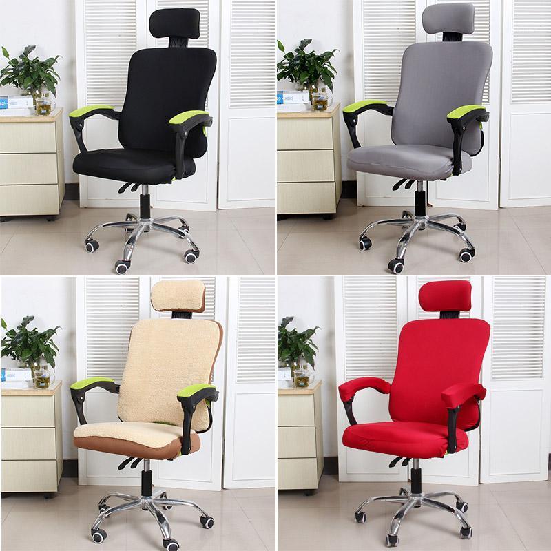 

3Pcs Rotating Office Chair Cover Spandex Universal Split Chair Cover Elastic Armchair Seat Covers for Computer Chairs Slipcovers1