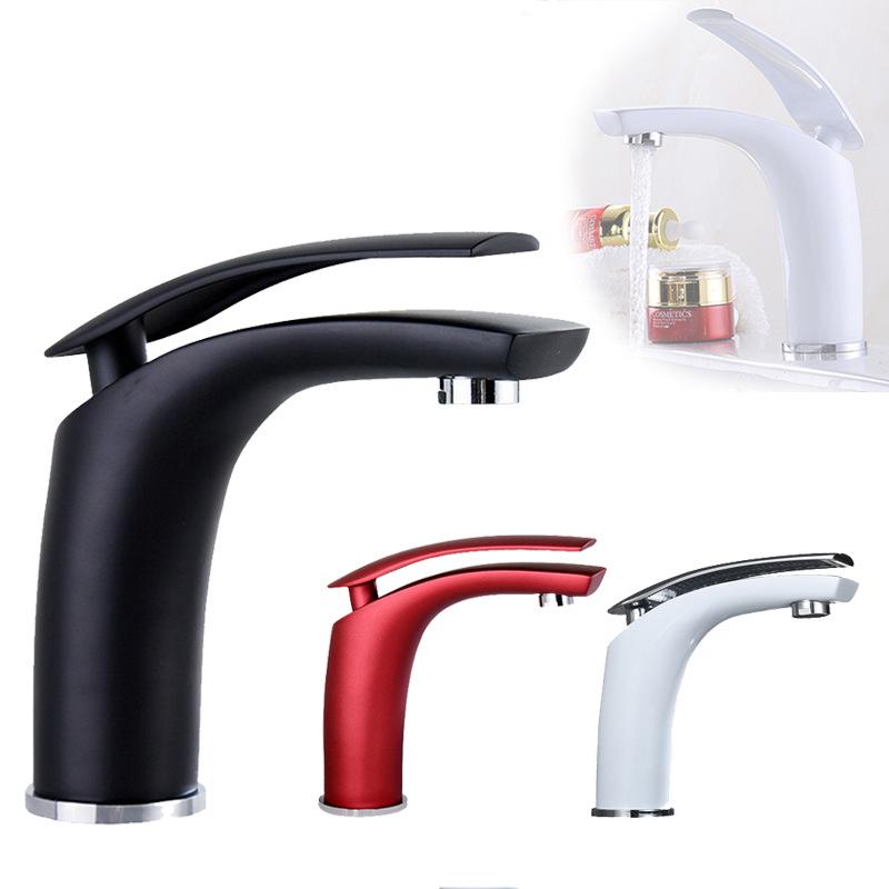 

Basin faucet modern black gold bathroom sink faucets in the bathroom faucet mixer tap White,Red