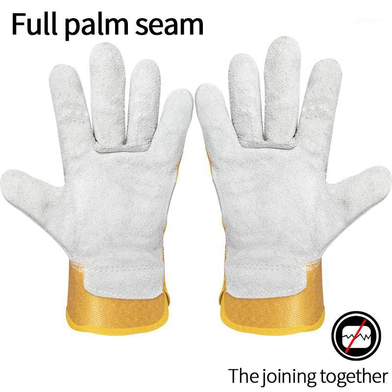

Glove Welding Glove Work Welder'S Cowskin Leather Barbecue Gloves Working Garden Protective Cut Resistant Long Sleeve1