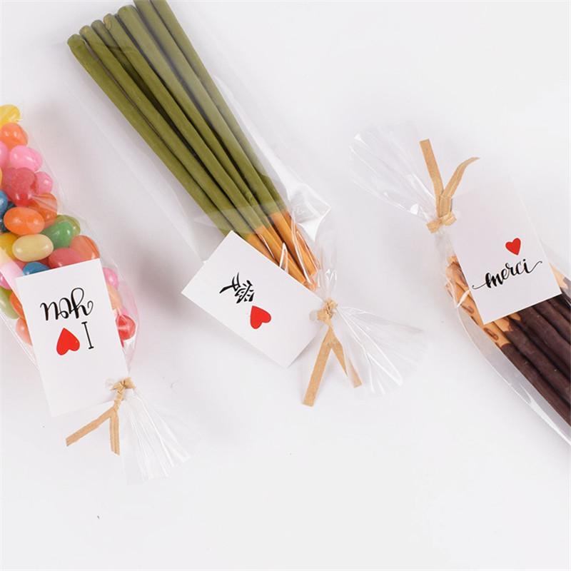 

20pcs OPP DIY Gift and Candy Packaging Bags For Cookie Finger Biscuits Baking Bags Children's Day Biscuit Baking Packaging