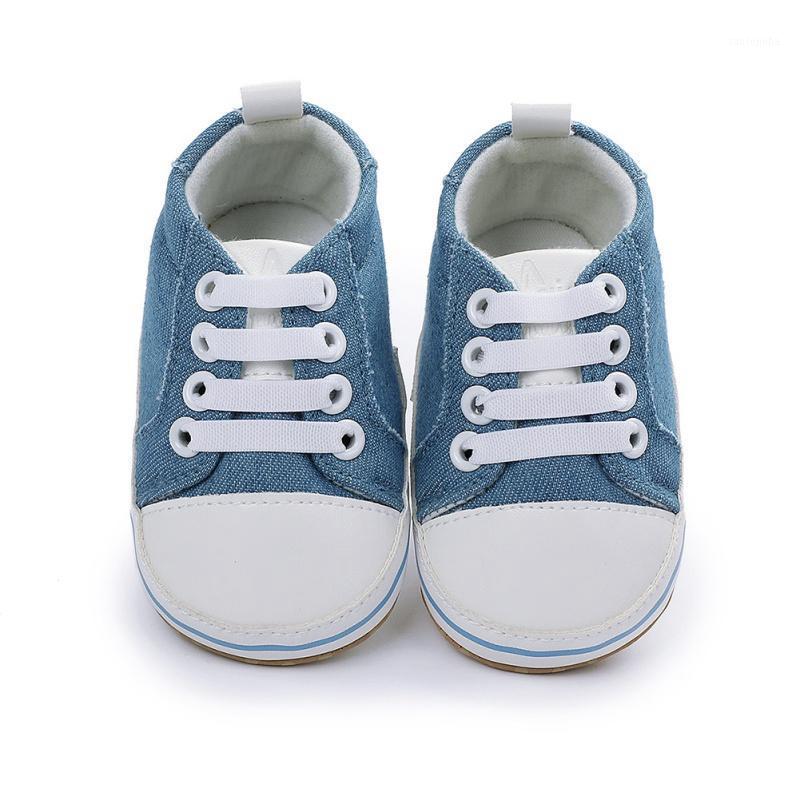

Cotton Newborn Baby Boy Girl Soft Anti-Slip Shoes 1 Year Toddler Casual Canvas Crib First Walkers -18M1, Mh