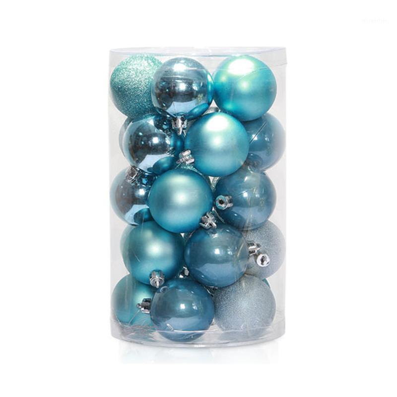 

1Bucket(25Pcs) Multi Usage Christmas Balls Durable Glaze Finish Balls Funny Hanging Ornaments For Holiday Blue (6Cm) Blue1
