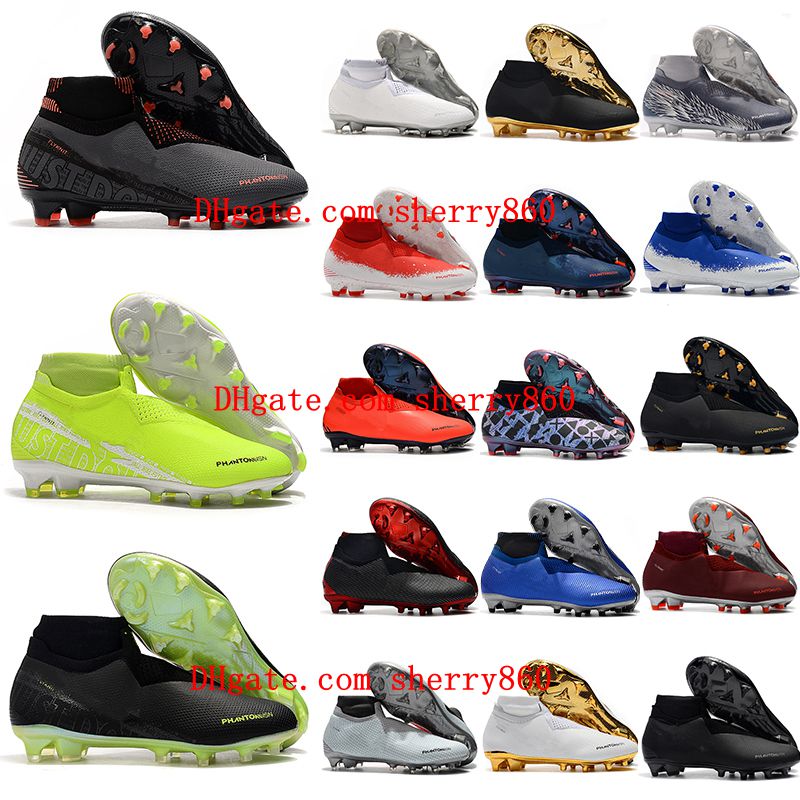 

2021 mens soccer shoes Phantom VSN Elite DF FG cleats football boots high ankle scarpe calcio, As picture 7