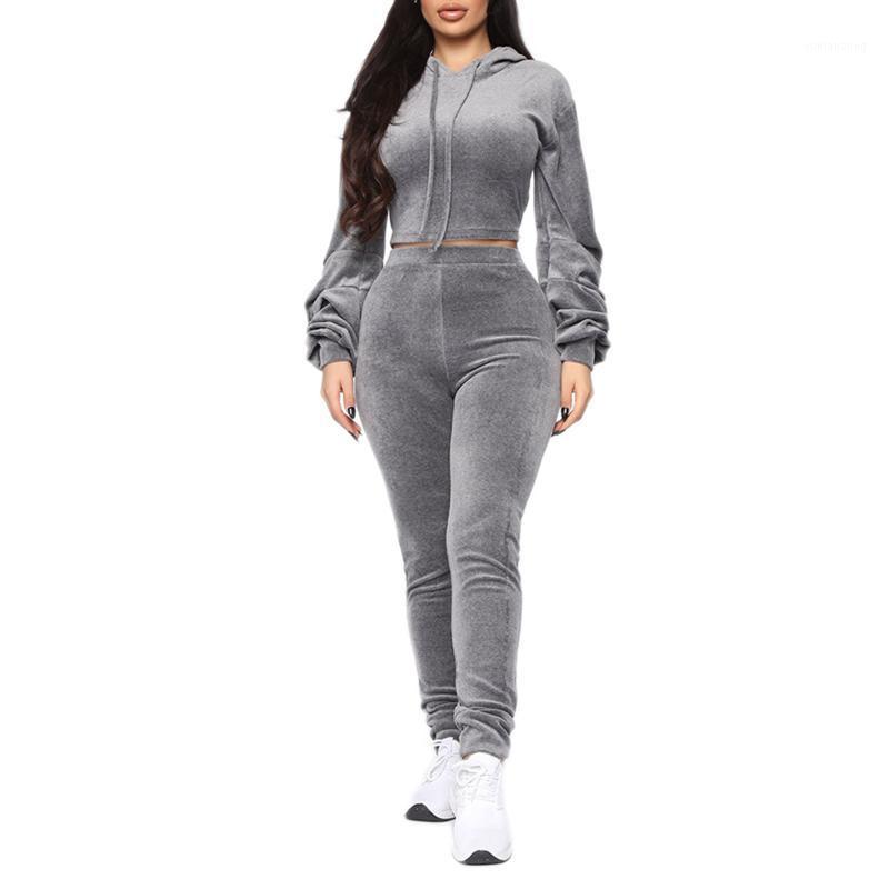 

2Pcs Women Autumn Winter Sportswear Clothes Set Sexy Long Sleeve Hoodie Slim Elastic Pencil Pants Casual Sport Outfits Set1, Red