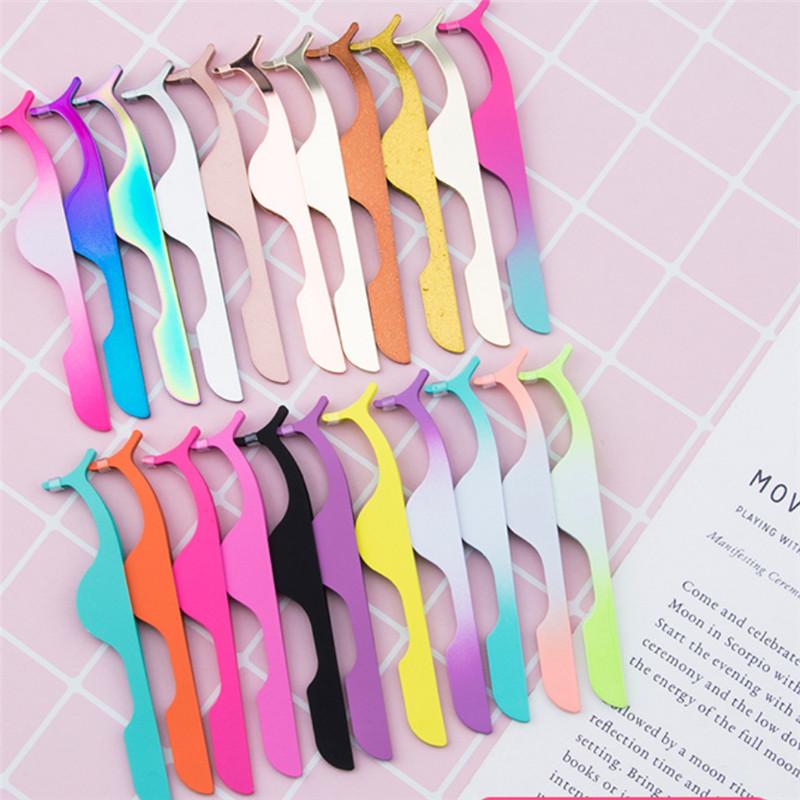 

Wholesale eyebrow tweezers false eyebrow extender crash extension stainless steel brushed makeup tools 30/50/100pcs