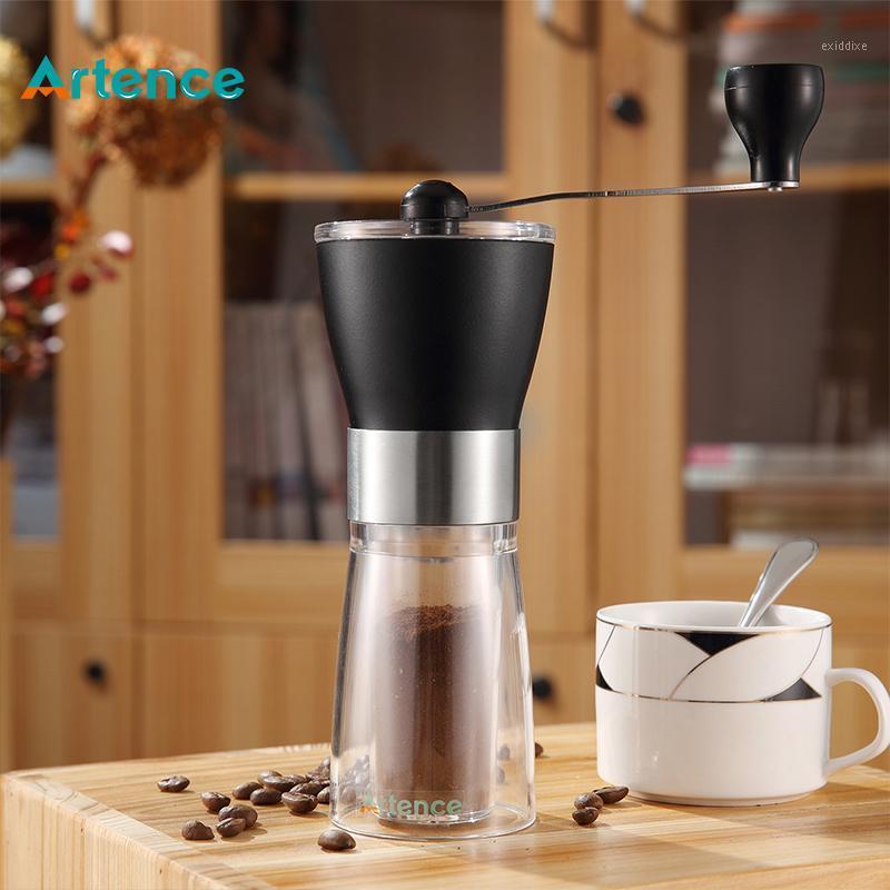 

Manual Ceramic Coffee Grinder Washable ABS Ceramic core Stainless Steel Home Kitchen Mini Manual Hand Coffee Grinder1