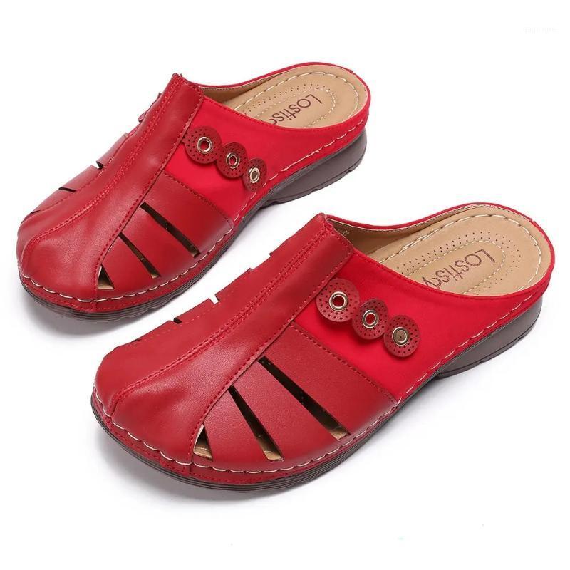 

Women Summer Slippers Soft PU Leather Woman Shoes Casual Round Toe Wedges Ladies Slippers Slide Fashion Platform Female Shoes1, Beige