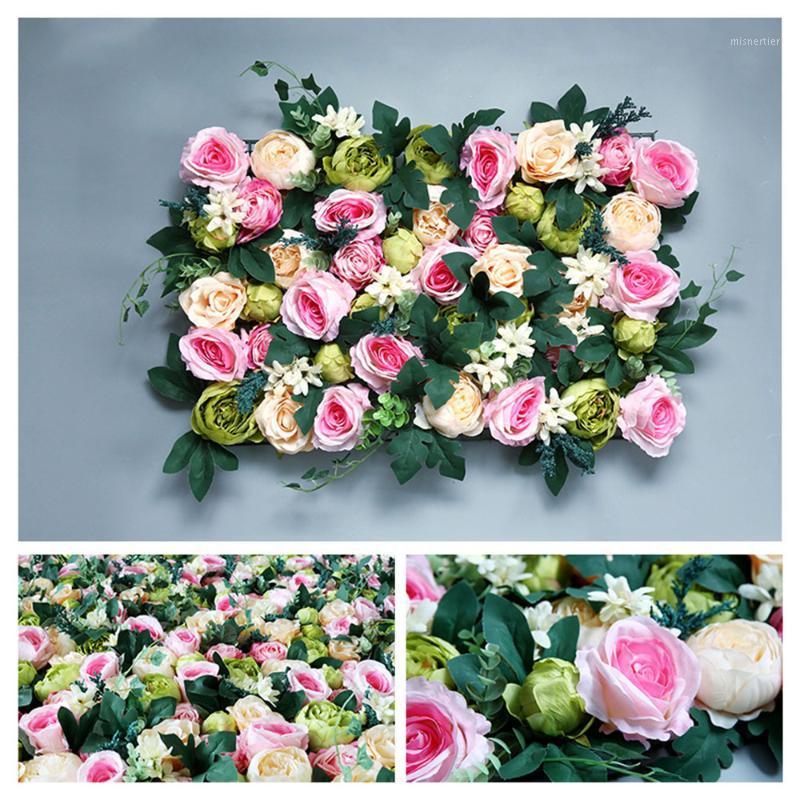 

Artificial Flower Wall Decoration Road Lead Hydrangea Peony Rose Flower Mat Wedding Aisle Arch Pavilion Corners Decor Floral1, A1