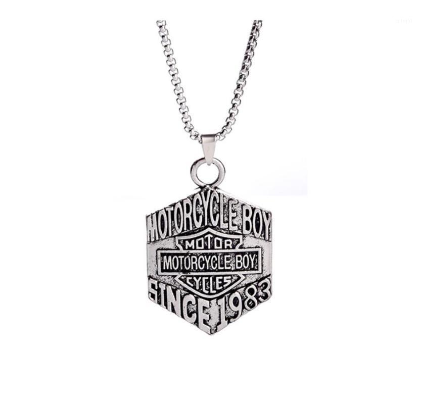 

Gothic Retro Stainless Steel Hip hop tag Pendant Necklaces Charm Peace Pendant for Women Men Gift Jewelry+Chain1