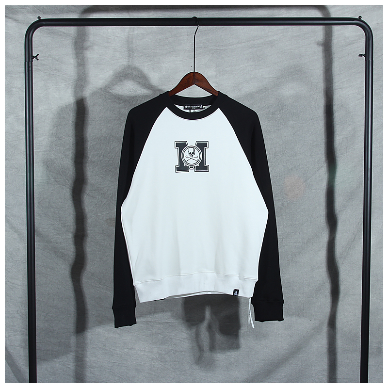 

2021 Autumn New Skull Print Casual Hoodie Japanese Mmj Color Matching Punk Style Men's and Women's Pullover Sweatshirt 7cr8, Black