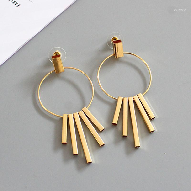 

Geometric metal exaggerated style Temperament joker pendant earrings earrings jewelry The length of the pendants 3.5cm * 7cm1