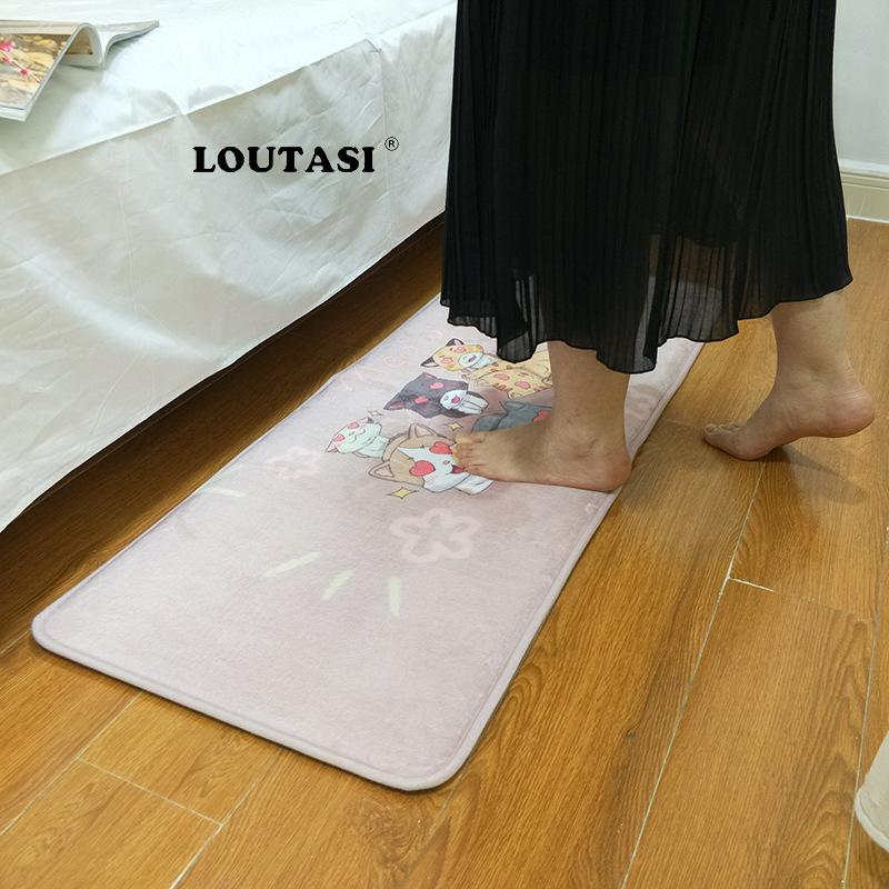 

LOUTASI Cartoon Pattern Corridor Mat Asorbent Long kitchen Floor Carpet Non-slip Area Rug for Living Room Bedroom Bedside Mats, 0005