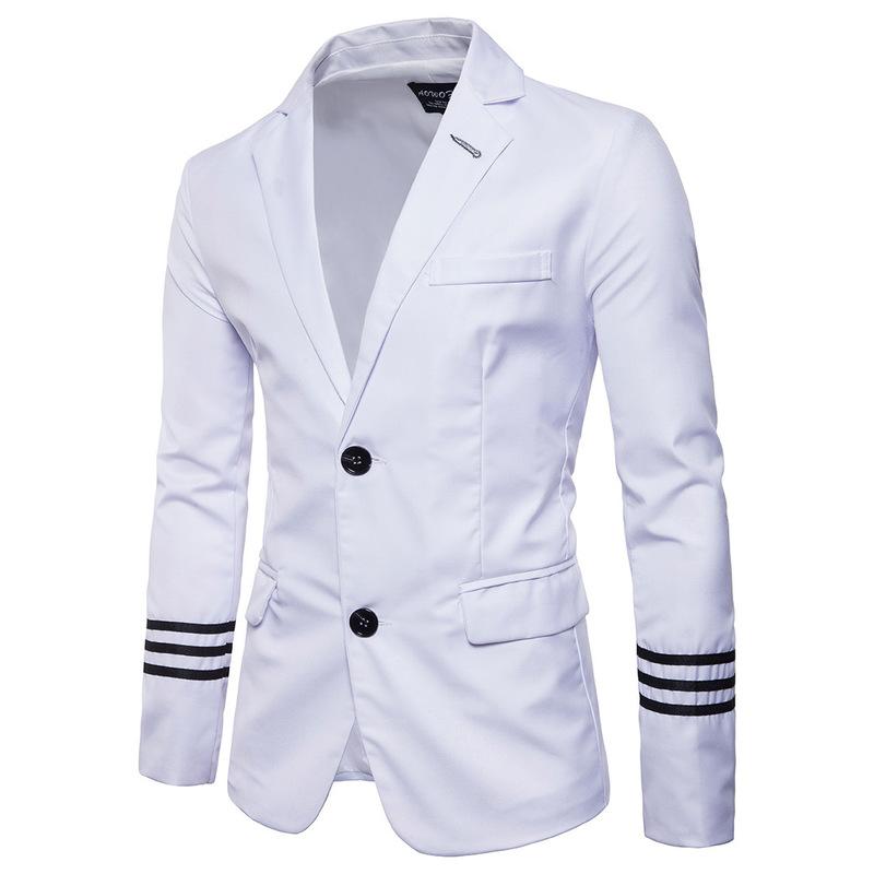 

Slim Men Suit Jacket Fit New Fashion Wedding Groom Banquet Party Prom Daily Life Single Breasted 2 Button Casual Blazer Costume, Black