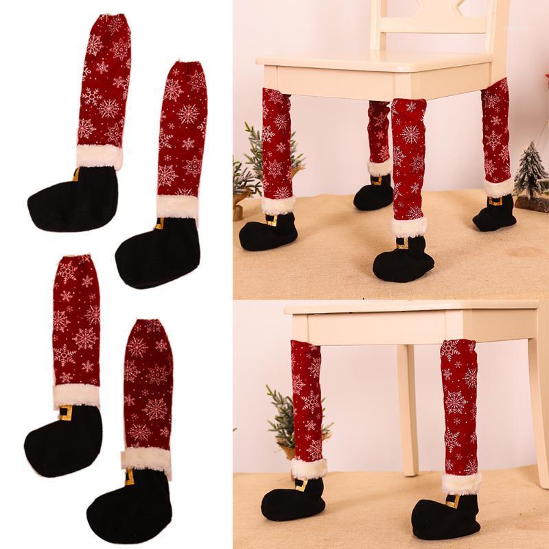 

Christmas Chair Leg Back Cover Chair Cover Christmas Ornament For Home New Year Decoration 2020 New1